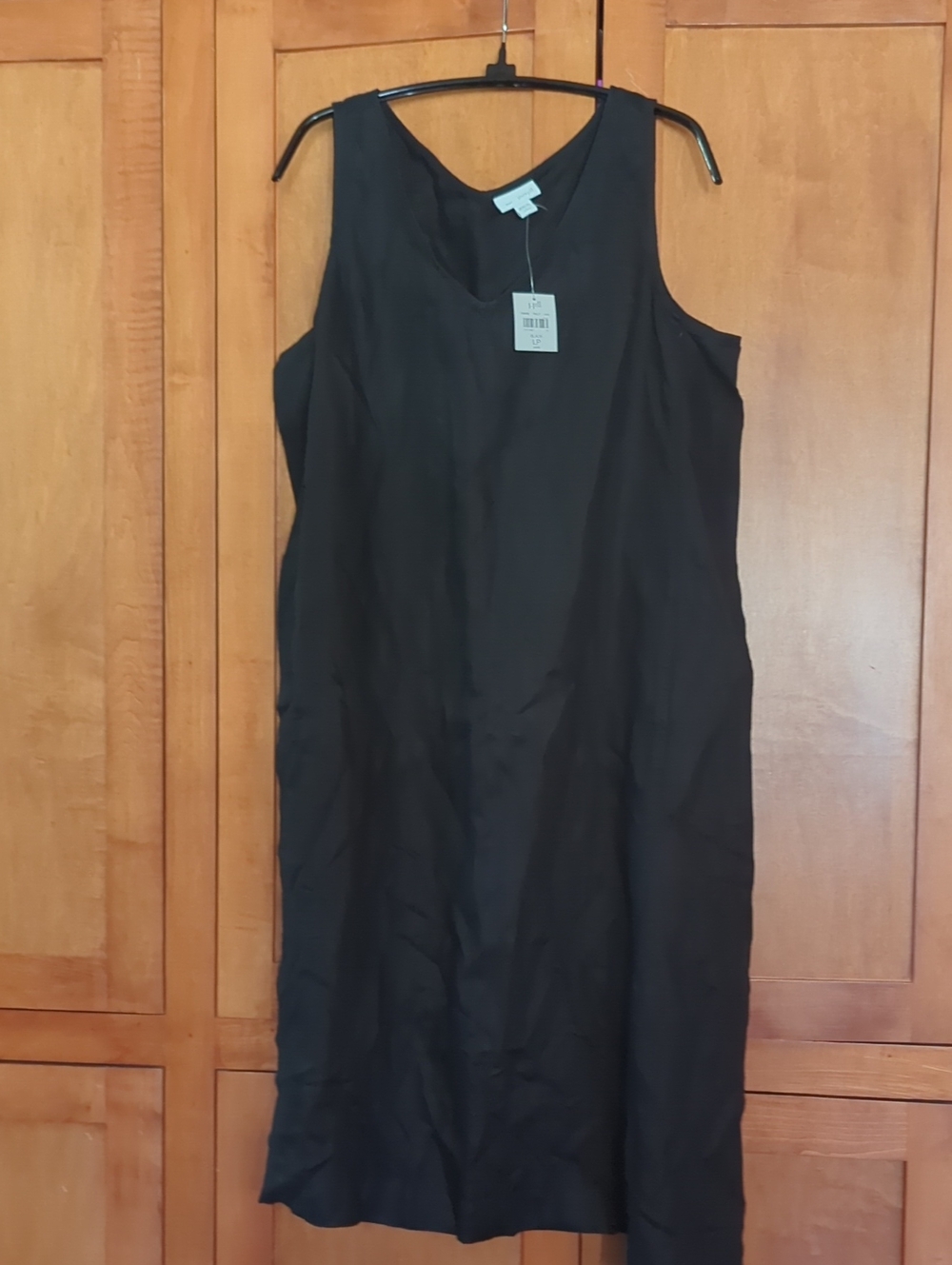 J. Jill Black Sleeveless Shift Dress
